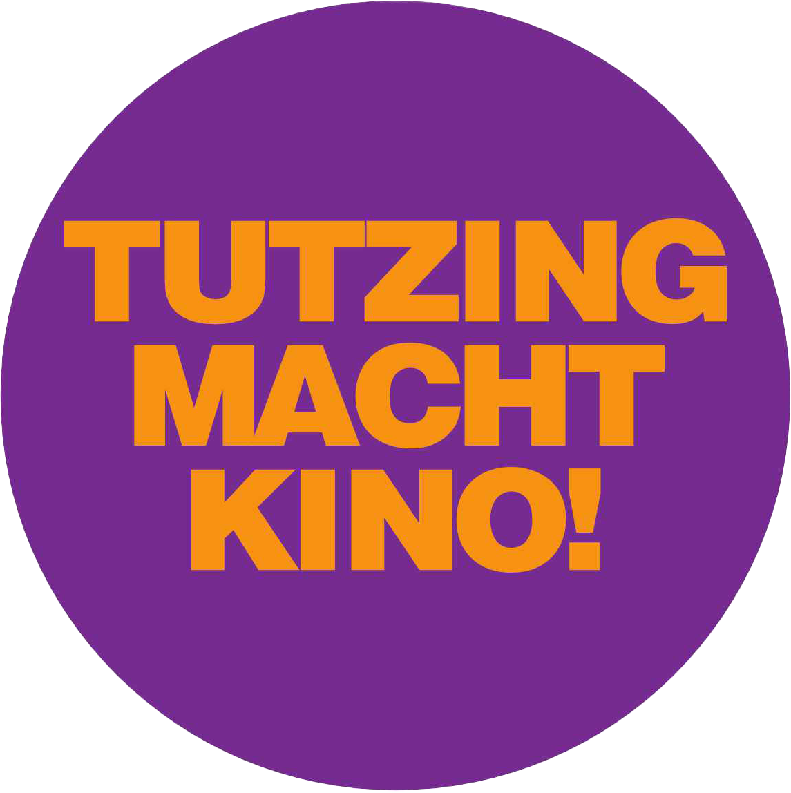 Slogan "Tutzing macht Kino", Text auf dekorativem Kreis.