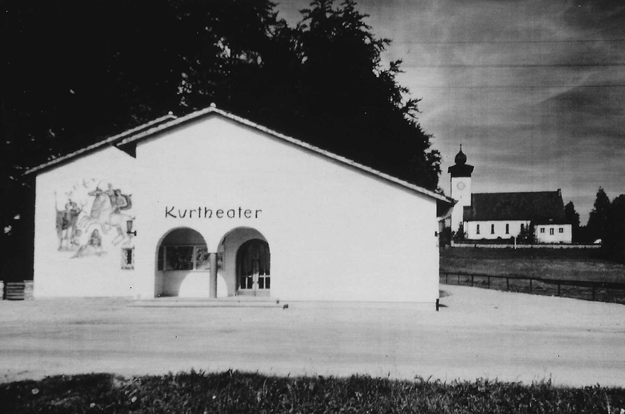 Kulturtheater Tutzing Aussenansicht des Gebäudes in den 1950er Jahren